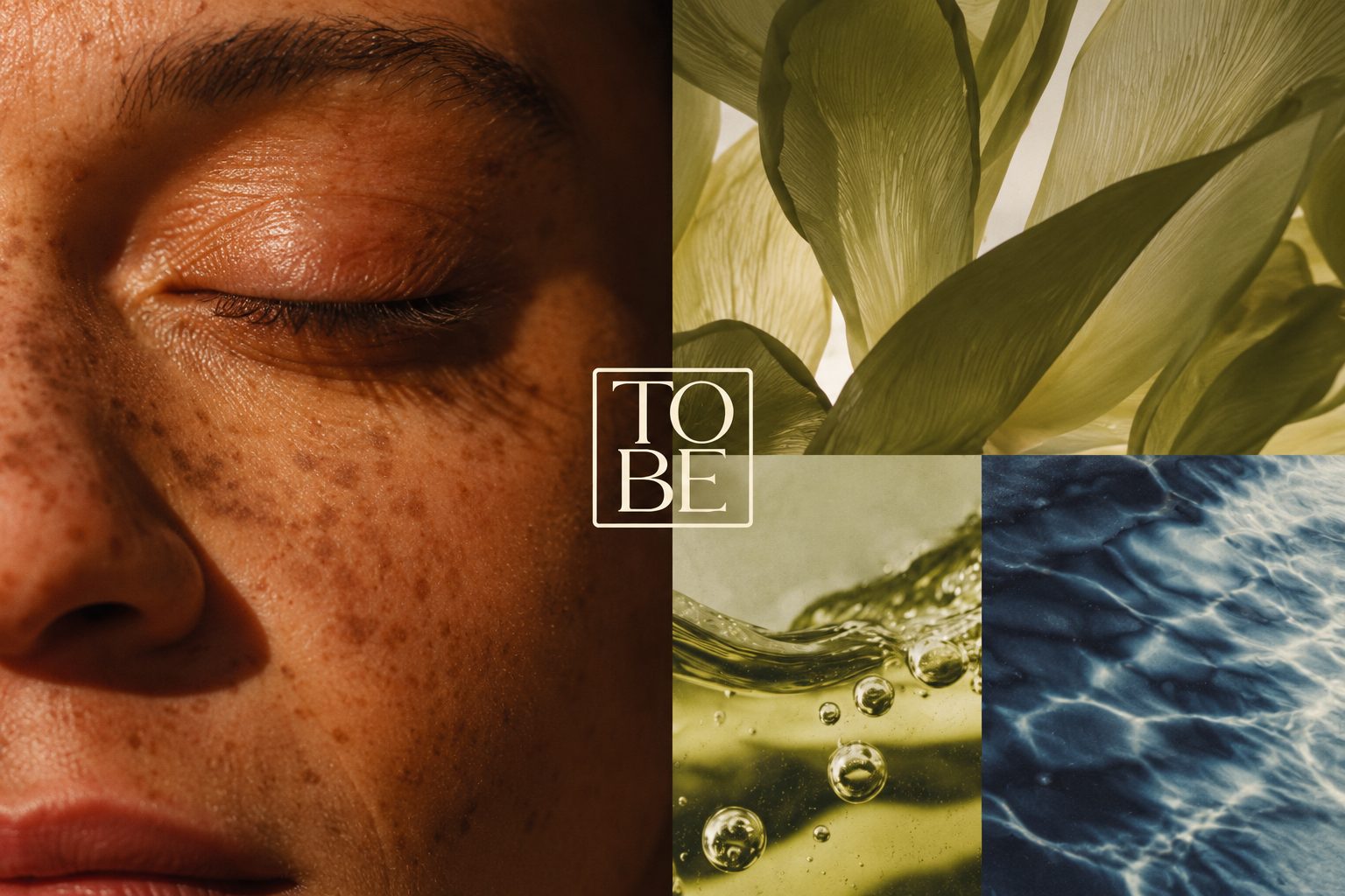 TOBE moodboard: skin, petals, oil and water